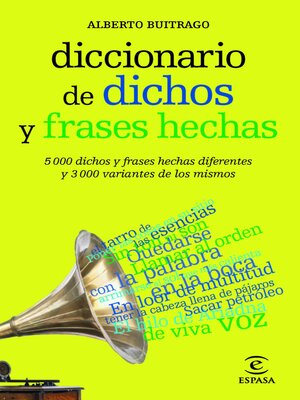 cover image of Diccionario de dichos y frases hechas